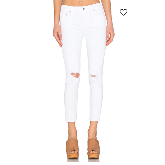 Citizens Of Humanity Jeans Womens 26 White Rocket Crop High Rise Skinny Zip - Picture 1 of 16